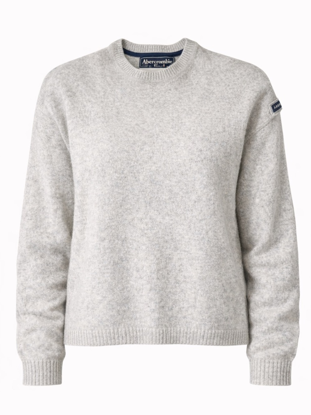 Abercrombie & Fitch Women’s Lambswool Sweater Gray Crewneck XL Fits M/L
